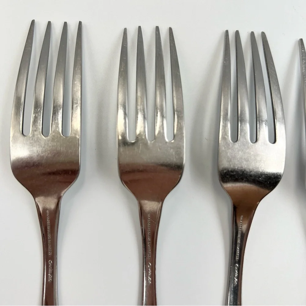 Vintage Oneida WMA Rogers Huntington Stainless Flatware Dinner Fork Set of 5 - Picture 9 of 10